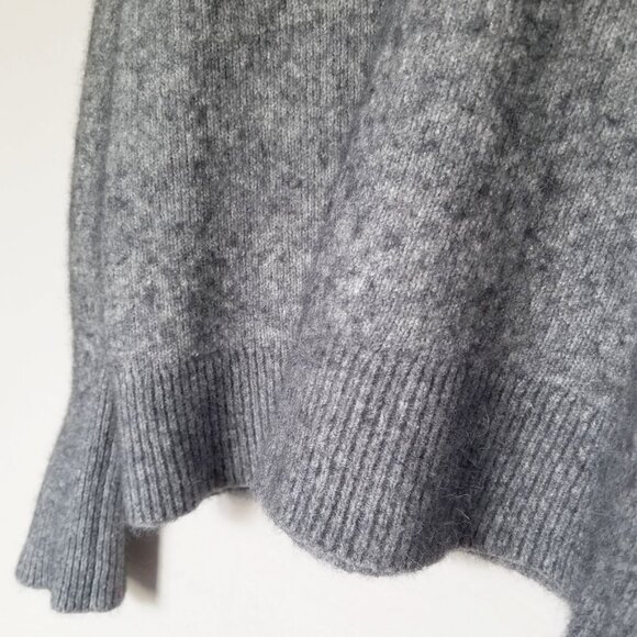 Nordstrom Women's L Balloon Sleeve Sweater Baby Alpaca Wool Blend Gray Soft $129 - Picture 11 of 16